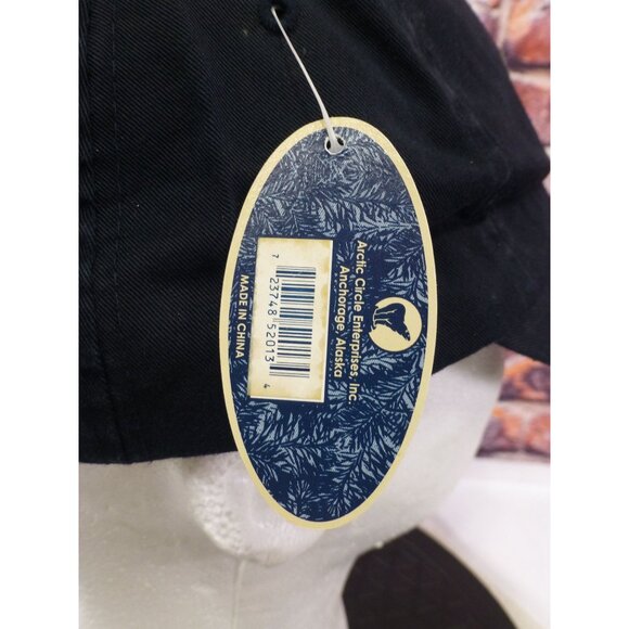 NWT Alaska Headgear Black Baseball Cap With Embroidered Logo Adjustable Strapbac - Picture 4 of 8